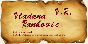 Vladana Ranković vizit kartica